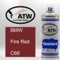 Preview: BMW, Fire Red, C68: 400ml Sprühdose, von ATW Autoteile West.